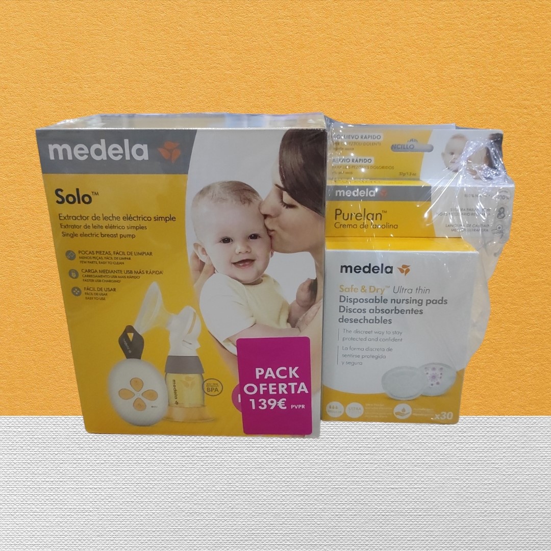 100420-PROMO PACK MEDELA - SOLO + PURELAN + DISCOS(4-1)-0