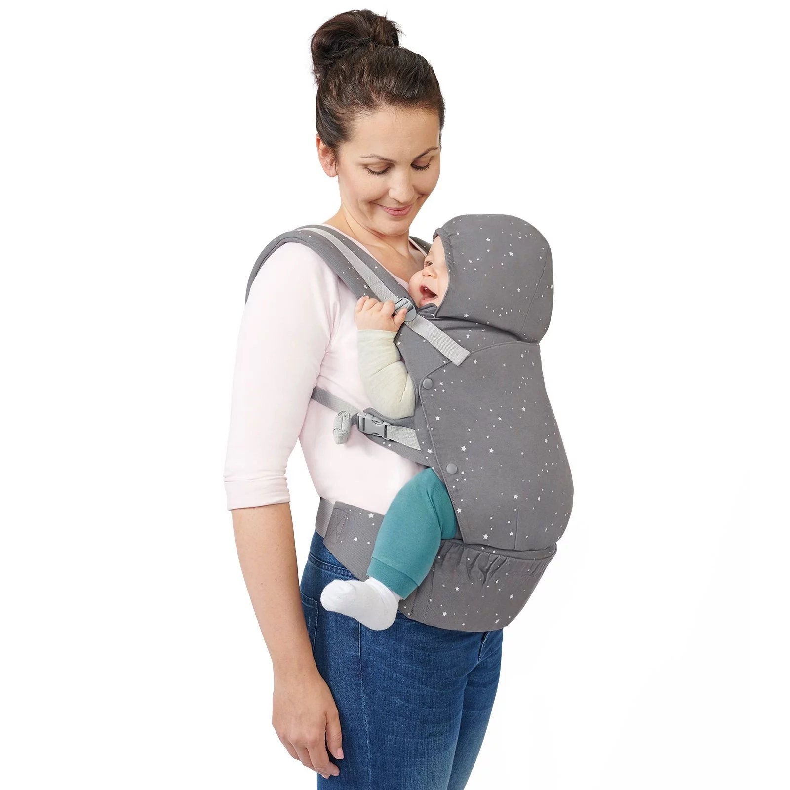 100617-MOCHILA PORTABEBE KINDERKRAFT HUGGY GRIS(3-0)-1