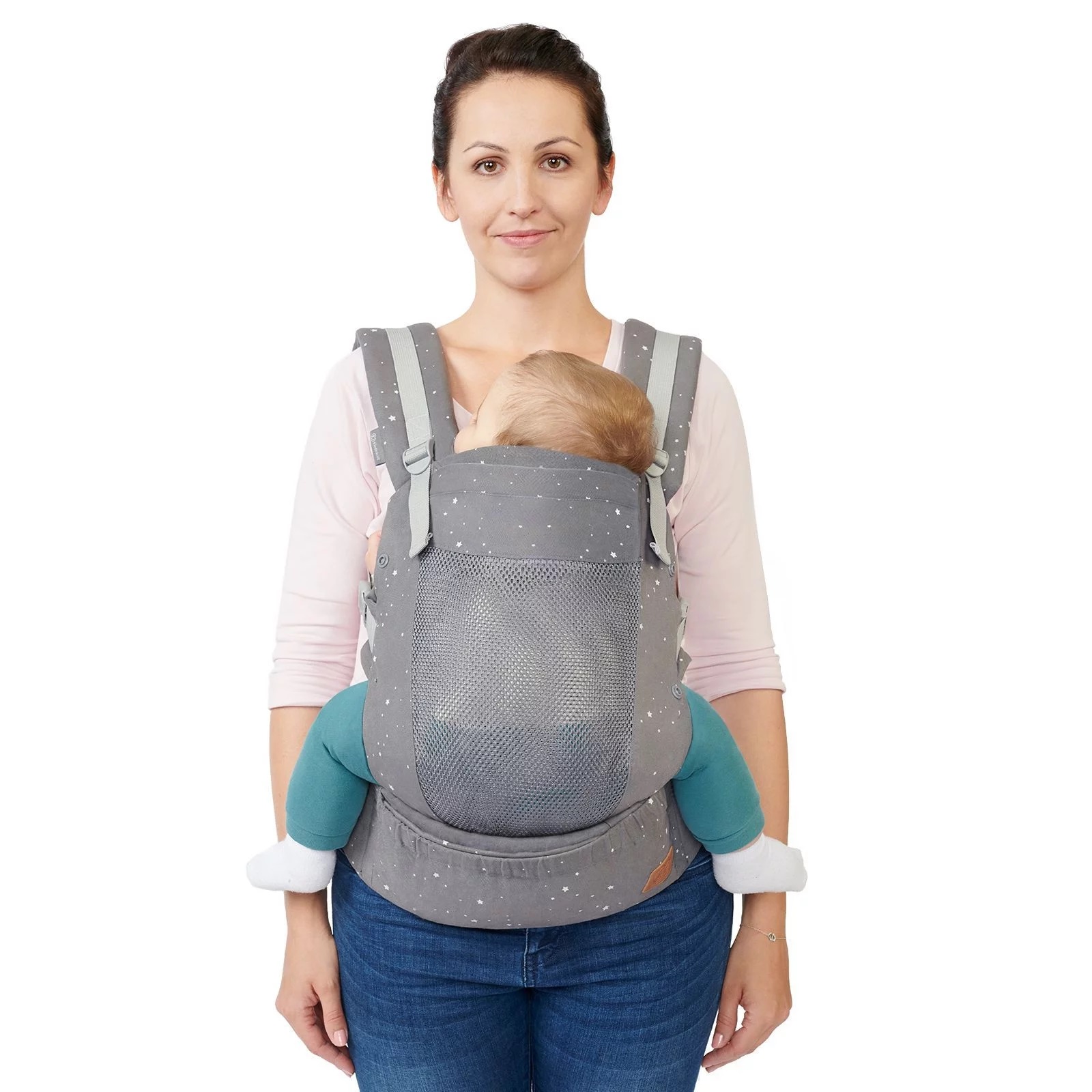 100617-MOCHILA PORTABEBE KINDERKRAFT HUGGY GRIS(3-0)-2