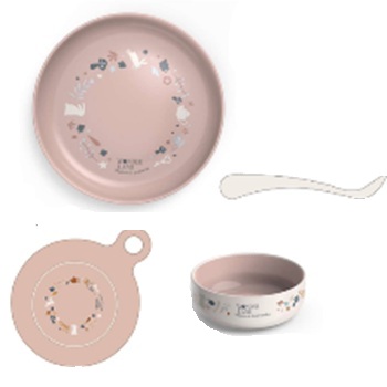 VAJILLA SUAVINEX WONDERLAND ROSA-0