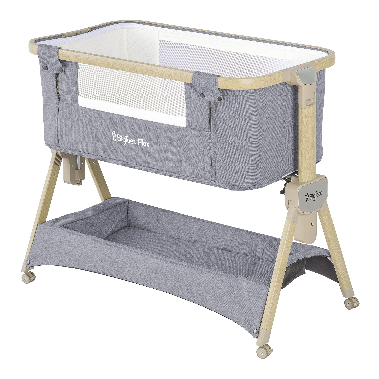 104373-MINICUNA COLECHO PLEGABLE BIGTOES GREY NATURE + COLCHA(3-0)-0