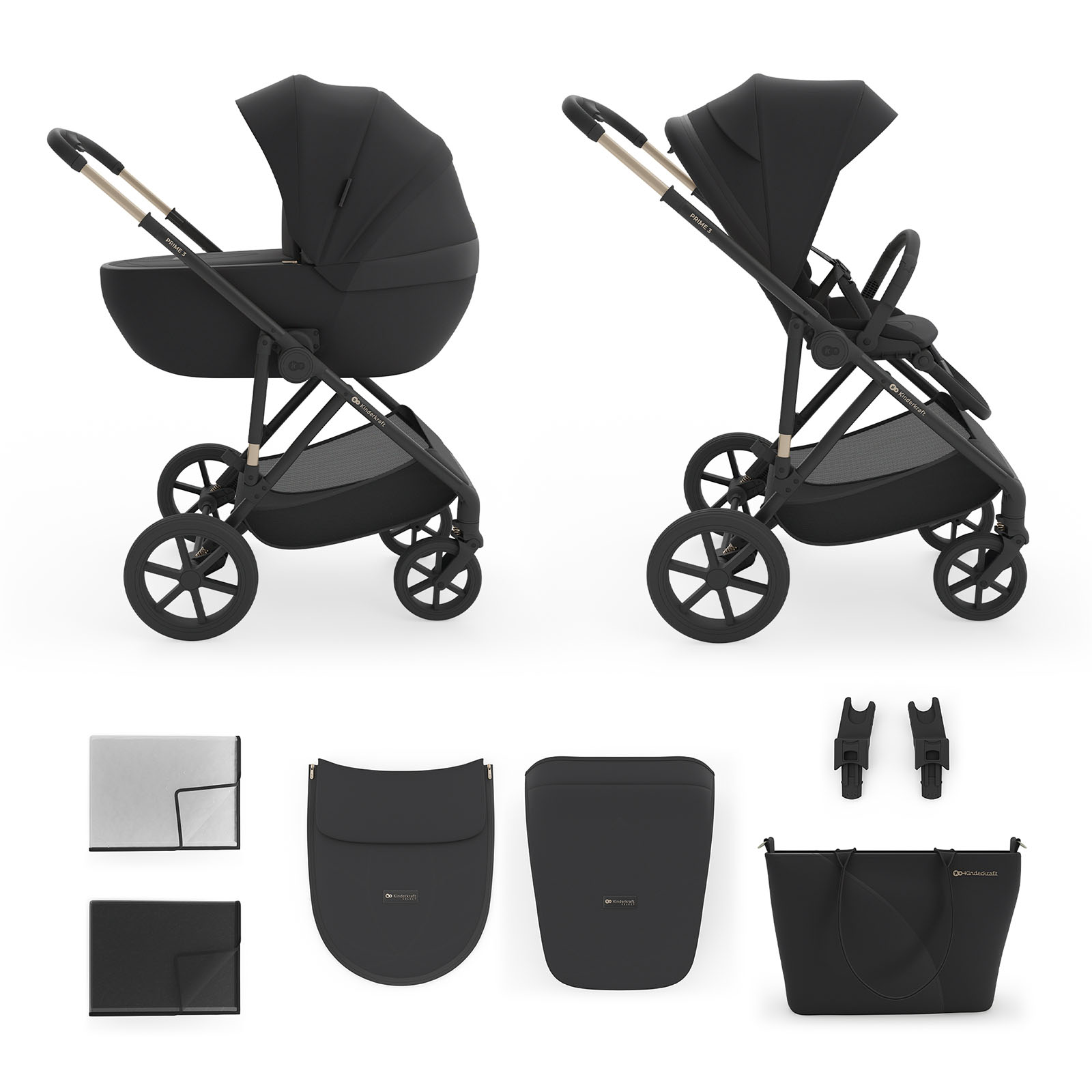 107228-COCHE DUO KINDERKRAFT PRIME 3 BLACK VENEZIAN(2-0)-0