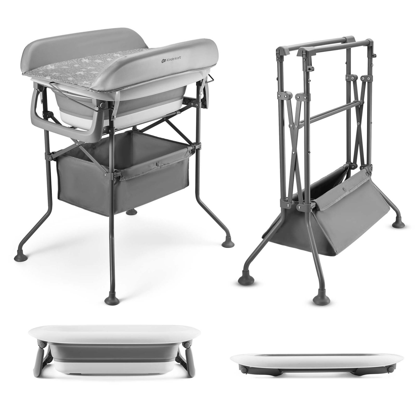 107232-BAÑERA KINDERKRAFT BUBBLY GRIS CON CAMBIADOR(12-0)-0