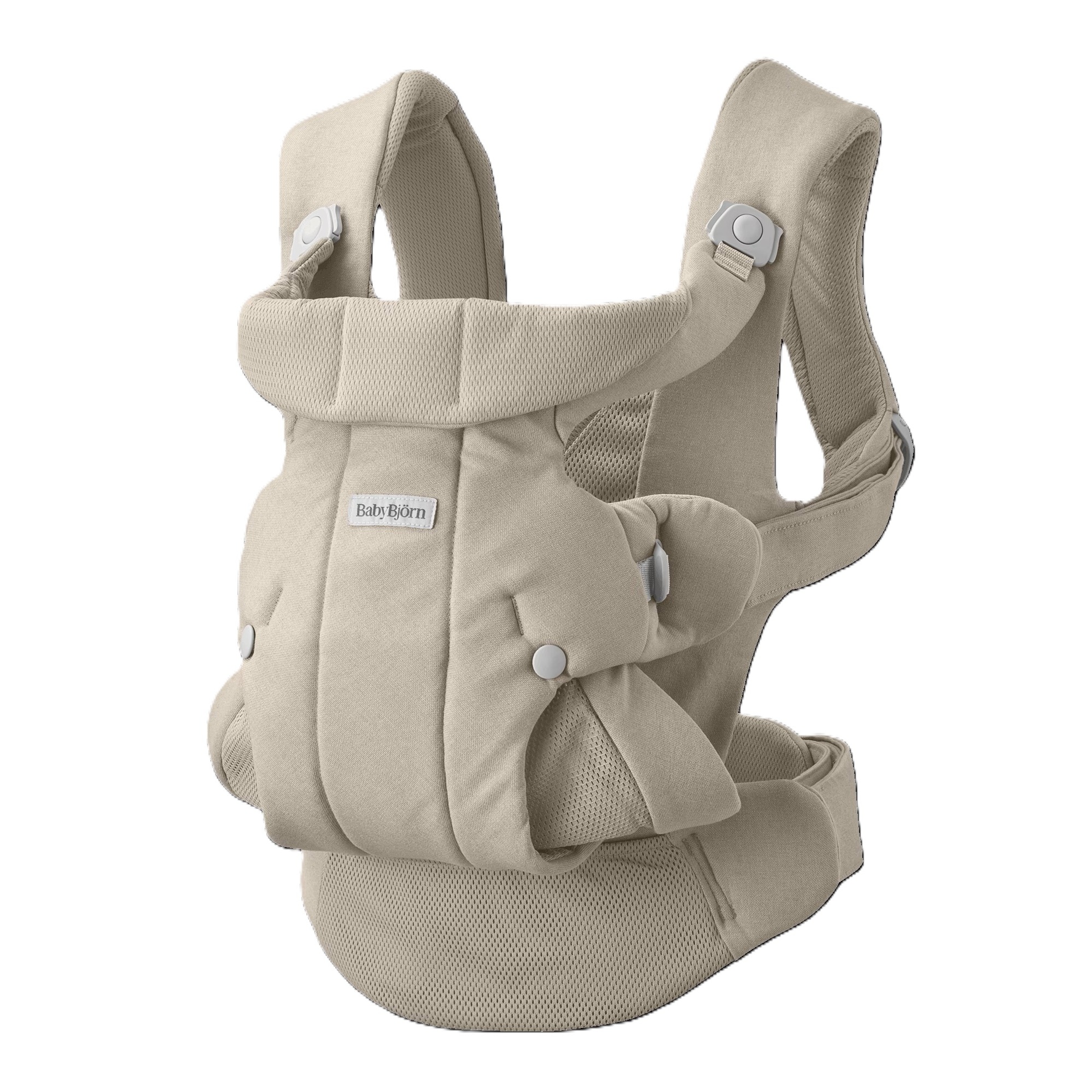 MOCHILA BABYBJORN HOLD CEPILLADO GRIS ARENA-0