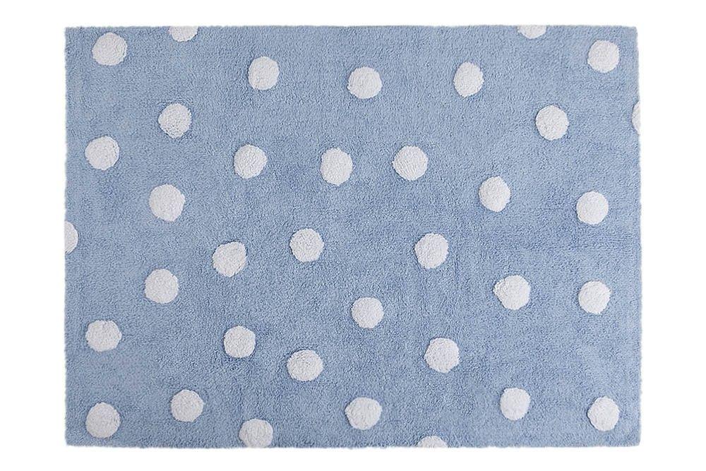 67122-ALFOMBRA 120 X 160  ALGODON TOPOS GRANDOTES AZUL(0-0)-1