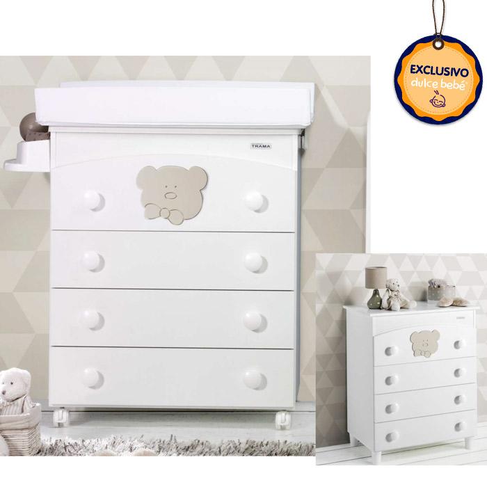 79566-BAÑERA-COMODA TRAMA DULCE BEAR BLANCO - TIERRA EXDBB(0-0)-0