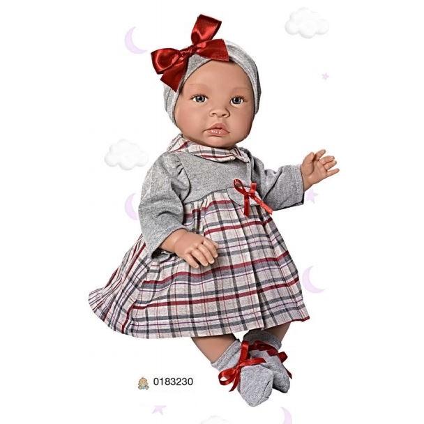 81055-MUÑECA LEO 46CM. ESCOCES ROJO Y GRIS(1-0)-0