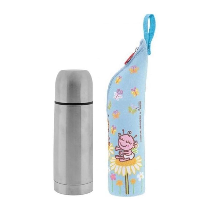 86449-TERMO INOX 0,50 L + FUNDA AZUL BUTTERFLIES(3-0)-0