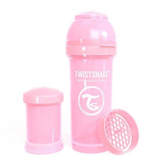 87237-TWISTSHAKE BIBERON ANTICOLICO 260 ML ROSA PASTEL(5-0)-0