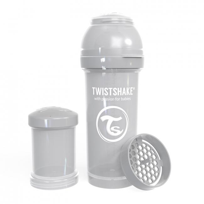 87239-TWISTSHAKE BIBERON ANTICOLICO 260 ML GRIS PASTEL(1-0)-0