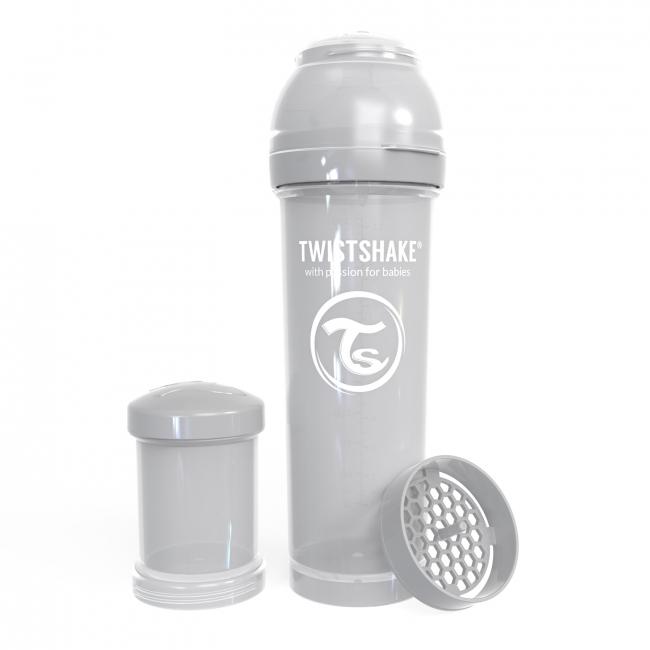 87242-TWISTSHAKE BIBERON ANTICOLICO 330 ML GRIS PASTEL(6-0)-0