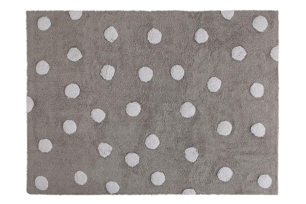 88482-ALFOMBRA 120 X 160 TOPOS GRIS-BLANCO ALGODON LAVABLE(0-0)-1