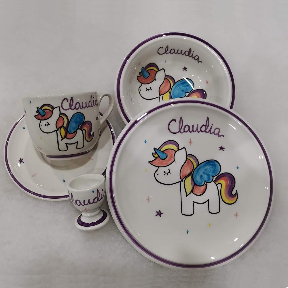 88560-VAJILLA CERAMICA 5 PIEZAS BEBE PERSONALIZADA(2-0)-0