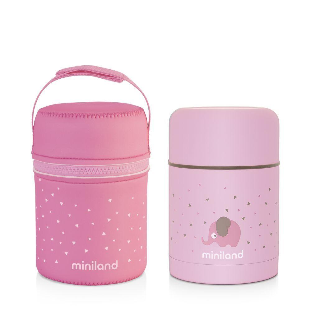 89864-TERMO COMIDA 600 ML. ROSA MINILAND(6-0)-0