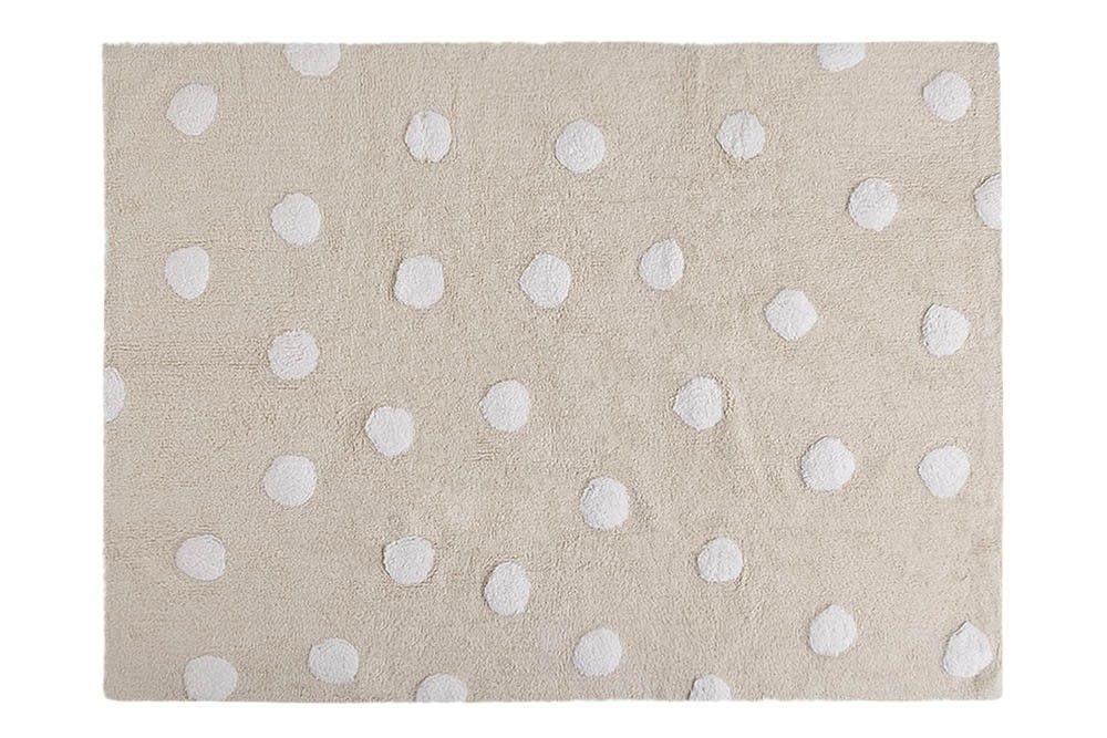 89942-ALFOMBRA 120 X 160 TOPOS CREMA-BLANCO(0-0)-0