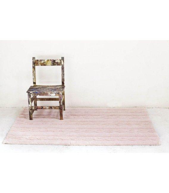 95190-ALFOMBRA 80 X 120 LAVABLE TRENZAS ROSA(0-0)-2