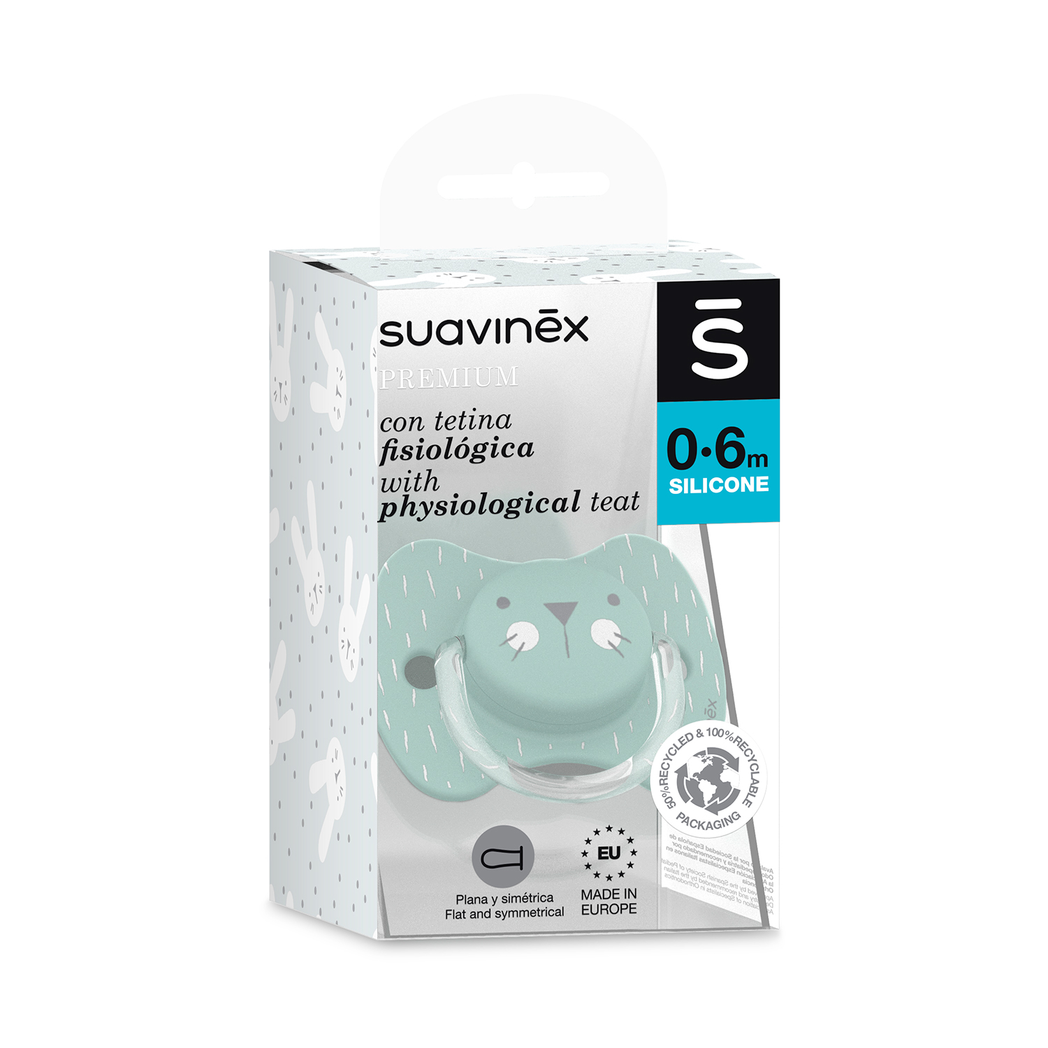 95552-CHUPE 0-6M SILICONA FISIOLOGICO RABBIT ROSA SUAVINEX(3-0)-2