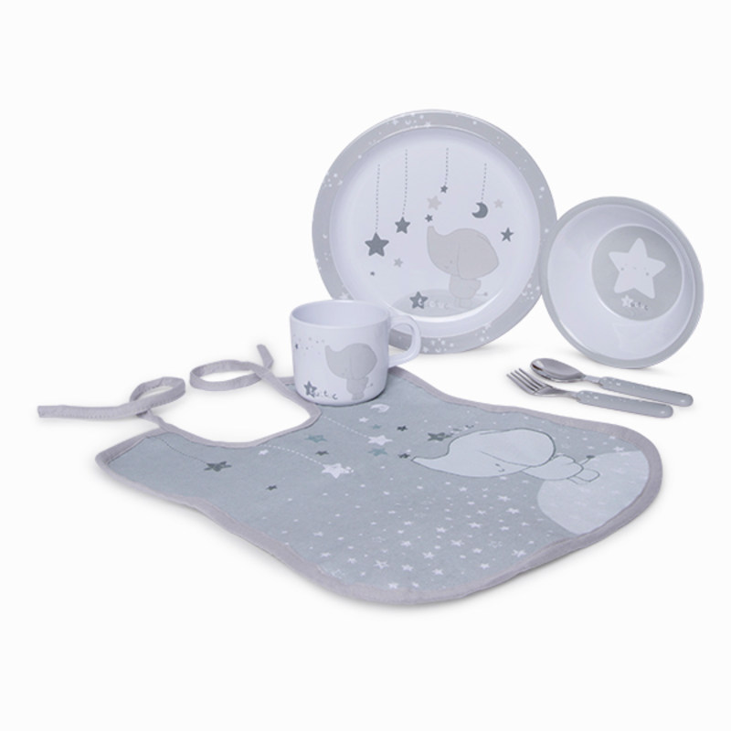 96399-VAJILLA 5 PIEZAS + BABERO CONSTELLATION GRIS TUC TUC(0-0)-0