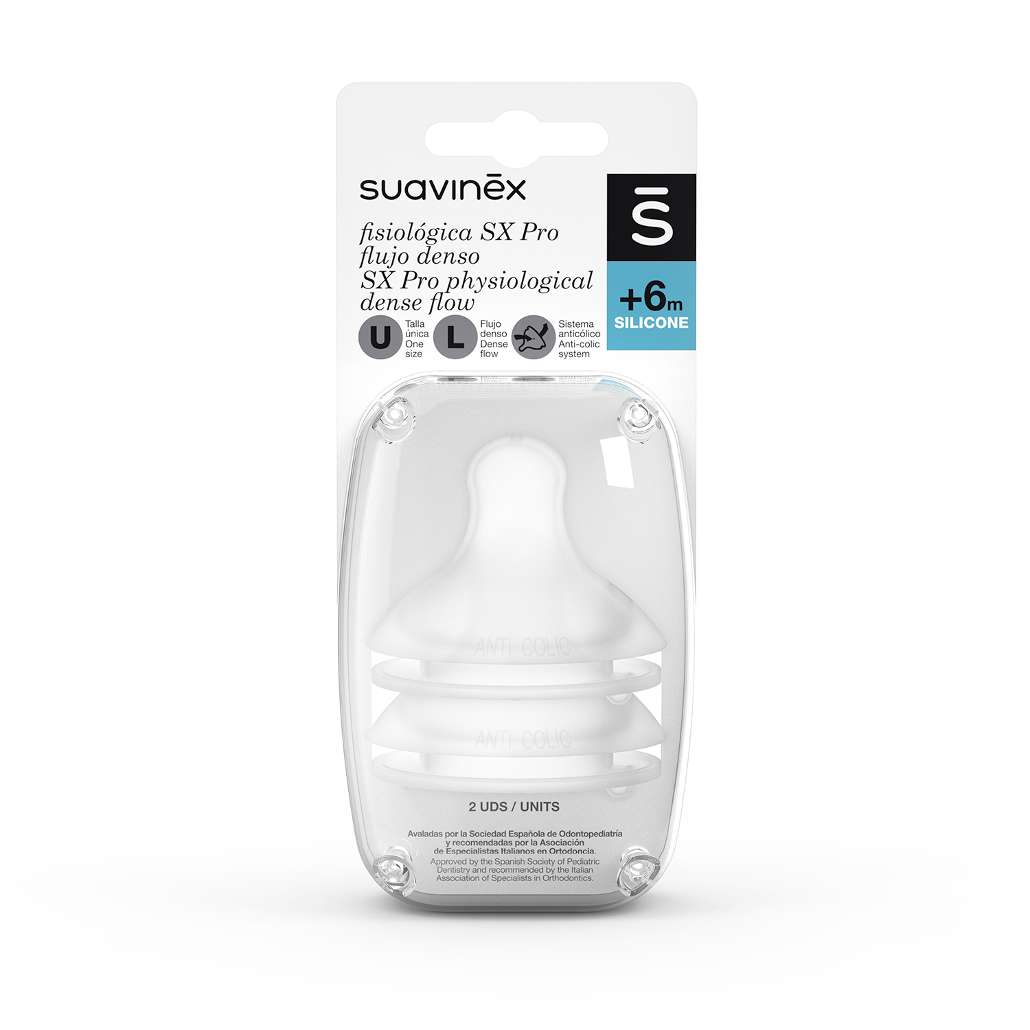 98085-TETINA L SUAVINEX FISIOLOGICA SILICONA 2 UDS.(4-0)-0