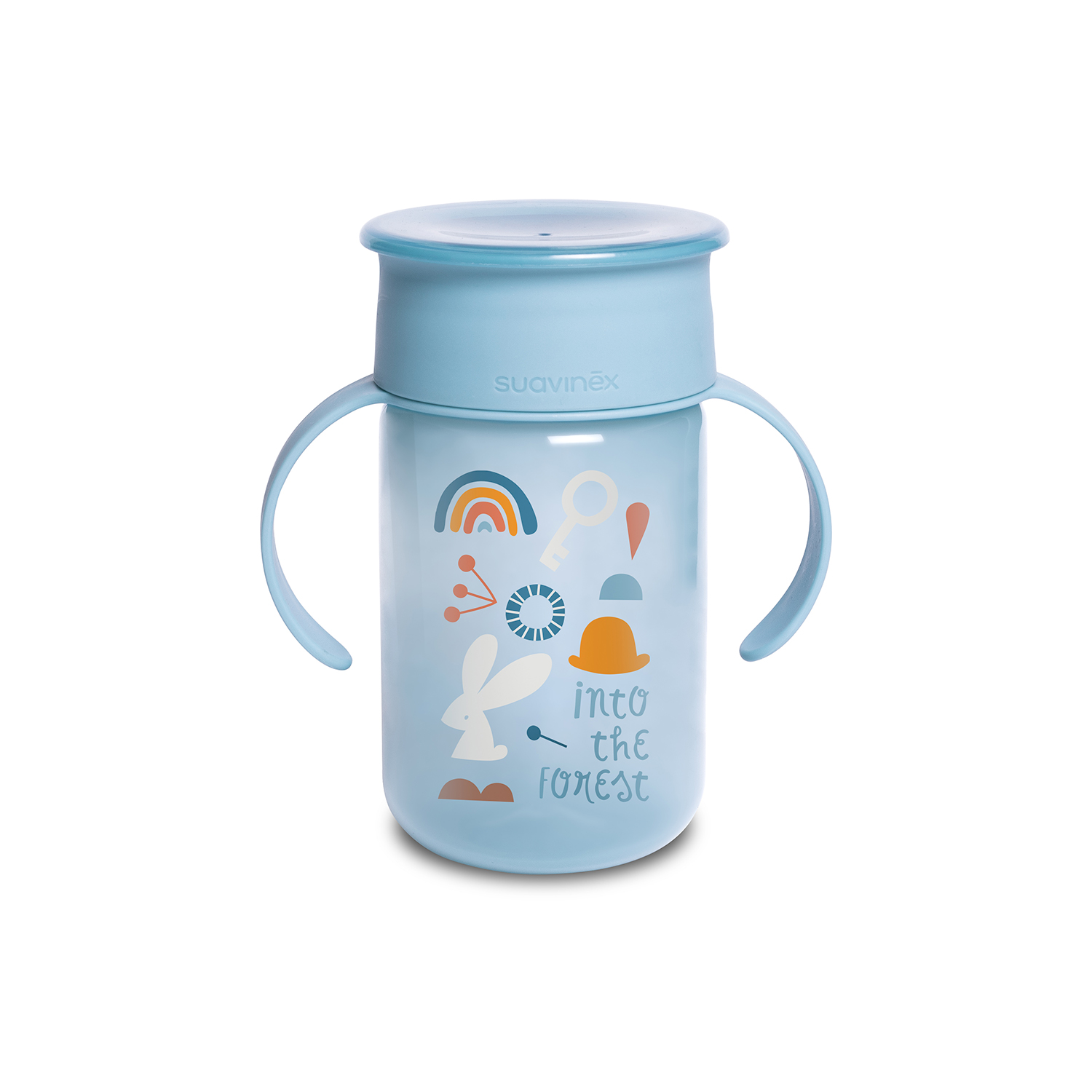 98086-VASO ANTIDERRAME 360º 340 ML +12M SUAVINEX FOREST AZUL(0-0)-0