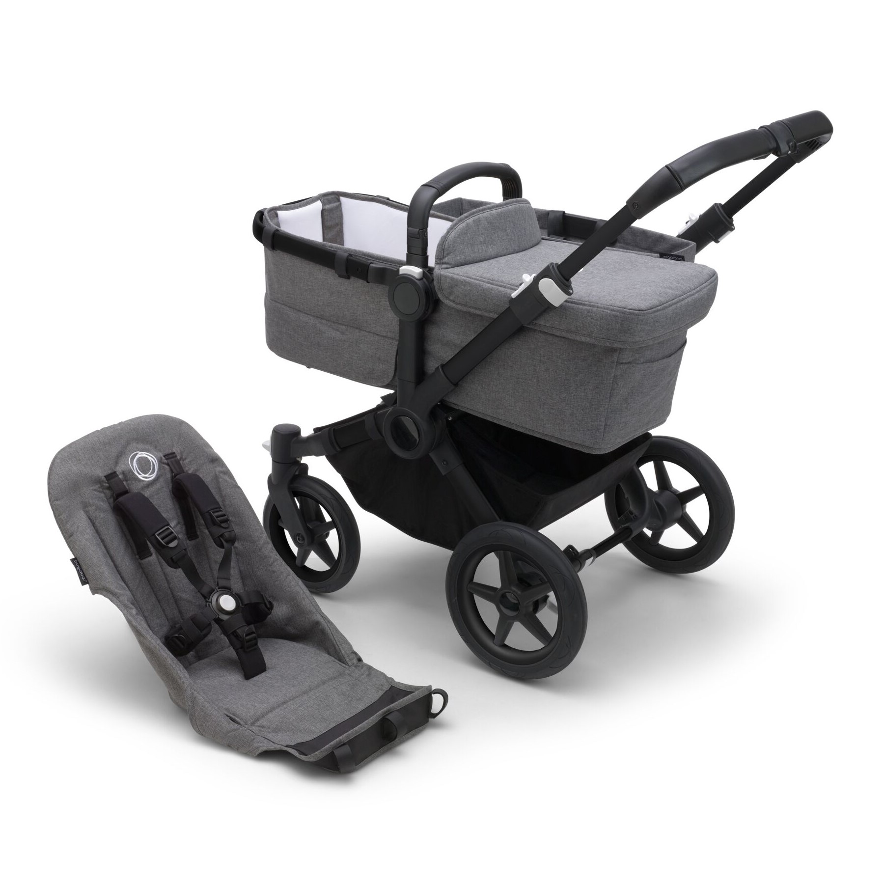 101558-BUGABOO DONKEY 5 CHASIS NEGRO - GRIS MELANGE(0-0)-0