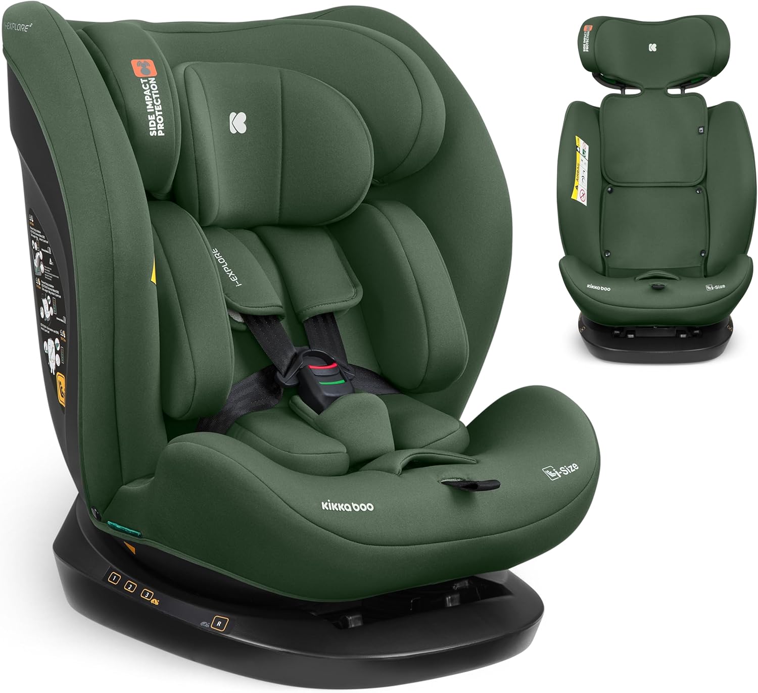 106990-SILLA COCHE KIKKABOO I-EXPLORE 2 VERDE MILITAR(3-0)-0