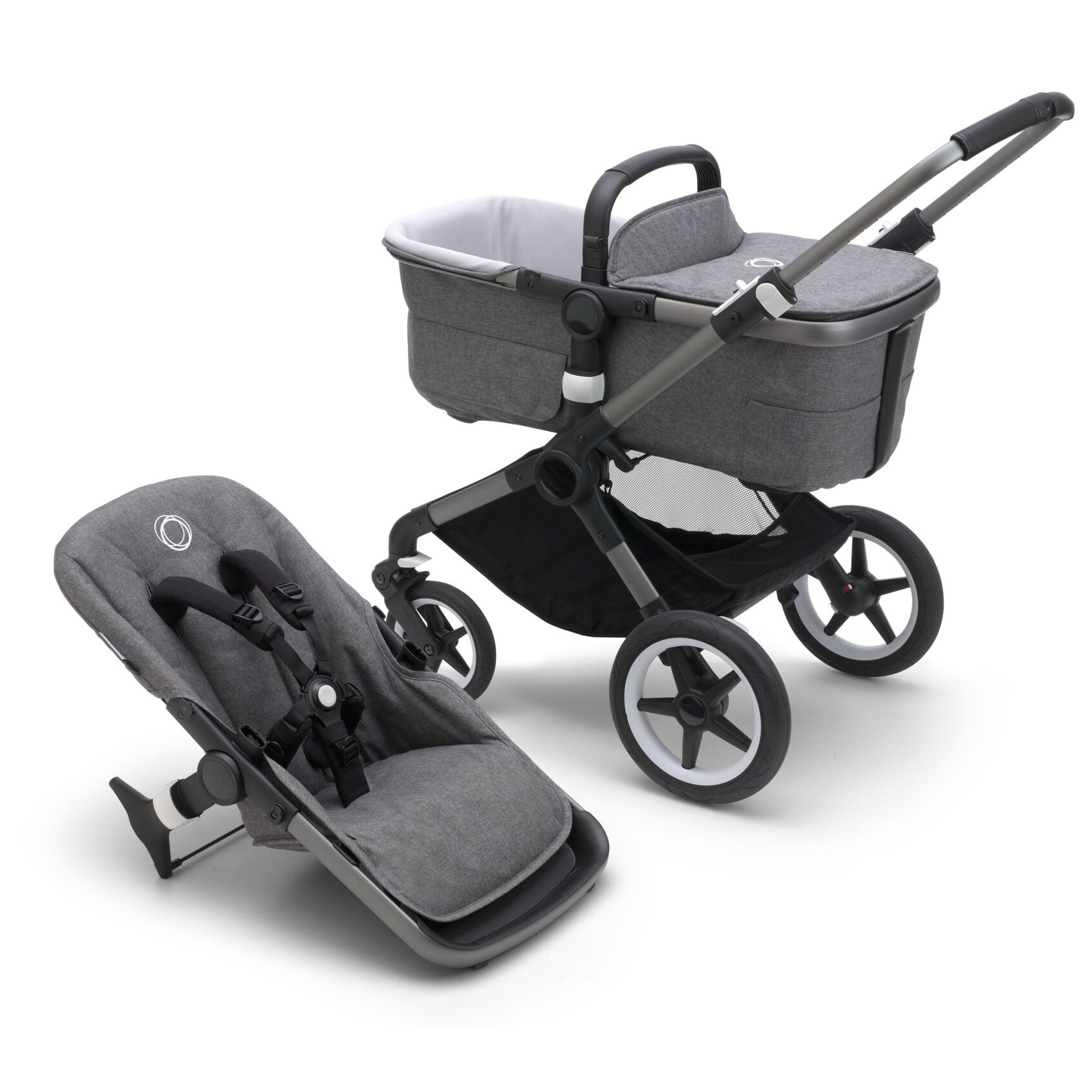 96736-BUGABOO FOX 3 BASE GRAFITO - GRIS MELANGE(2-0)-0